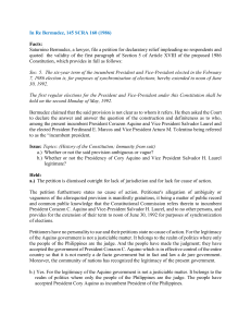 In Re Bermudez (1986): Philippine Constitutional Law Case Summary