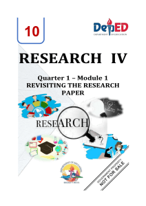 Research Paper Evaluation: Grade 10 Module on SIP Criteria
