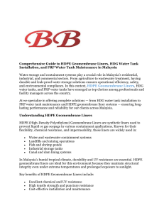 HDPE Geomembrane, HDG & FRP Water Tank Guide in Malaysia