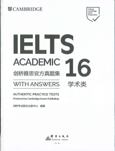 IELTS Academic 16: Practice Tests with Answers