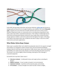 Nylon Rope in UAE Construction & Marine: Uses & Benefits