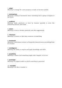 Vocabulary List: Adapt to Resemble