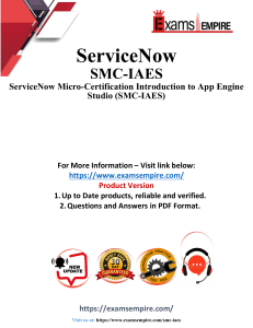 ServiceNow SMC-IAES Exam Questions & Answers