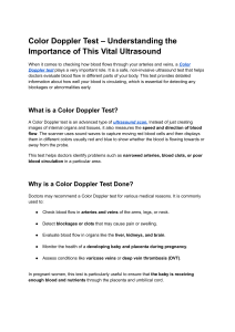 Color Doppler Test: Understanding the Ultrasound Procedure