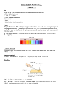 Chemistry Lab Experiments: pH, HCl, Reactions