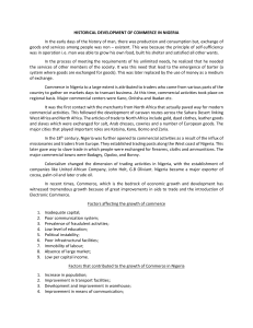 Commerce History in Nigeria: Development & Factors