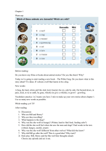 The White Fang Chapter 1 Lesson Plan