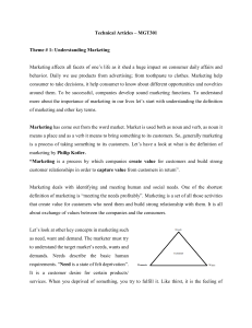 Understanding Marketing: Core Concepts & Demand Management