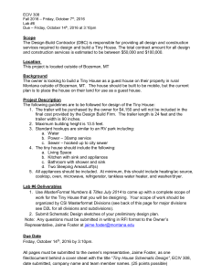 Tiny House Design: ECIV 308 Lab Assignment