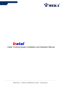 Cable Trunking System Installation & Operation Manual