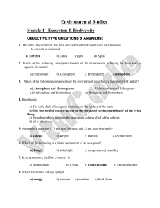 Environmental Studies: Ecosystem & Biodiversity MCQ Questions