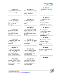 English Grammar Exercise: Making Deductions with Evidence