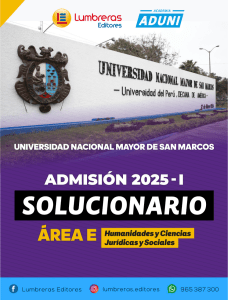 Solucionario Admisión UNMSM 2025-I: Humanidades y Ciencias Sociales