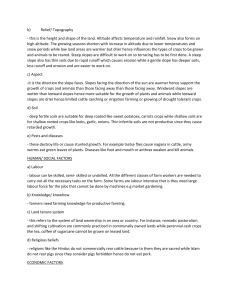 Farming Factors & Systems: Plantation & Dairy Farming
