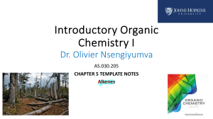 Alkenes: Organic Chemistry Lecture Notes