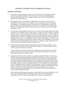 Corporate Finance Solutions Manual, 10th Canadian Ed.