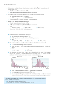 Central Limit Theorem Problems & Exercises | Statistics Worksheet