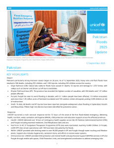 Pakistan Floods 2025 Update: UNICEF Humanitarian Response & Impact