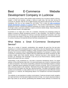 Best E‑Commerce Website Development Company in Lucknow