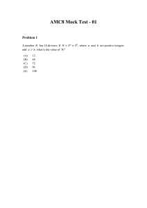 AMC 8 Mock Test - Math Problems for Middle School