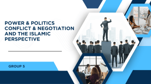 Power, Politics, Conflict & Negotiation: An Islamic Perspective