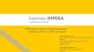 Tire Tread Resins: Optimizing Wet, Winter, and Wear Performance