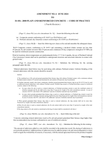IS 456:2000 Amendment No. 6 (June 2024) - Plain & Reinforced Concrete