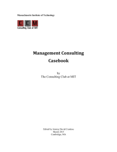 MIT Management Consulting Casebook 2015