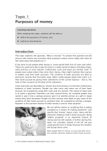 CeFS Unit 1 Topic 1 - Purposes of Money (1)