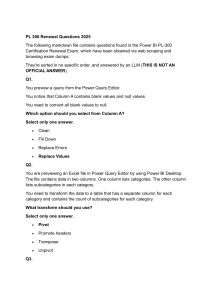 Power BI PL-300 Renewal Exam Questions