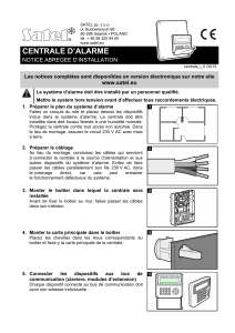 Guide d'installation du syst&egrave;me d'alarme SATEL