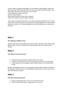 Financial Literacy & Education for Mumbai Slum Families