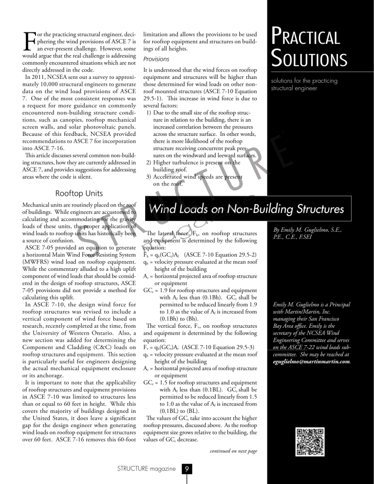 Wind Loads on Non-Building Structures: ASCE 7 Guidance