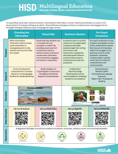 HISD Multilingual Education: Engagement Strategies for Bilingual Students