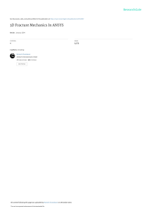 3D Fracture Mechanics in ANSYS Article