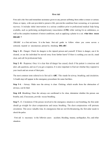 First Aid Guide: DRABC, CPR, Clinical Death & Emergency Response