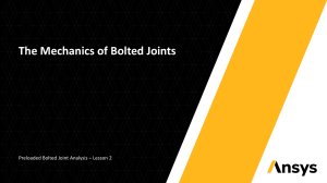 Mechanics of Bolted Joints - Lesson 2