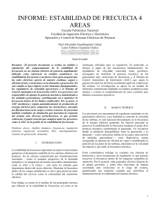 Estabilidad de Frecuencia en Sistemas El&eacute;ctricos: Governors y AGC