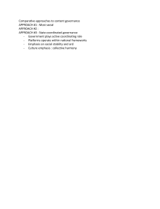 Content Governance Approaches: Social vs. State-Coordinated