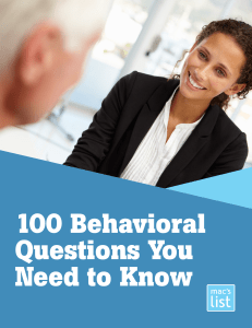 100 Behavioral Interview Questions & P.A.R.T. Strategy Guide