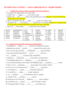 English 6 Word Forms & Superlatives Practice - Friends Plus