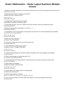 Grade 2 Math: Logical Questions Worksheet