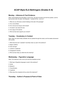 ACAP-Style ELA Bellringers: Daily Exercises for Grades 6-8