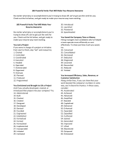 185 Powerful Resume Verbs: Make Your Resume Awesome
