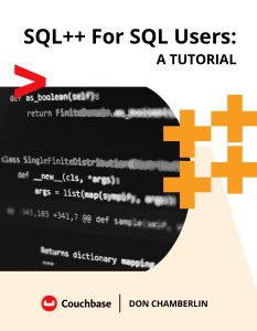 SQL++ Tutorial for SQL Users