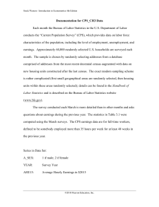 CPS_CH3 Data Documentation: Econometrics Survey & Earnings