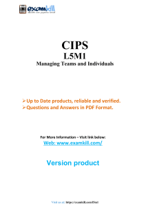 CIPS L5M1: Managing Teams & Individuals Exam Prep