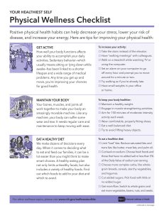 Physical Wellness Checklist: Health & Fitness Tips