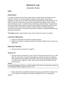 Module 6 Lab: Conservation Theories Physics Lab