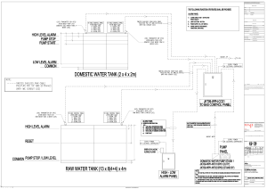 Single Line Diagram: High-Low Alarm Panel for Water Tanks - WSP